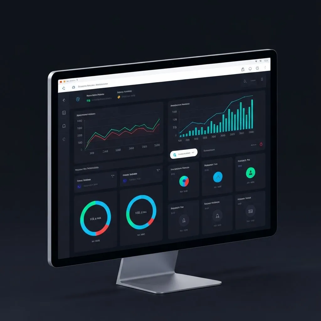 Business automation dashboard showing workflow analytics